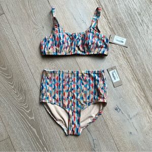 NWT Albion Athena Bikini Athens Sunset with High Wasted Bottoms - Size S